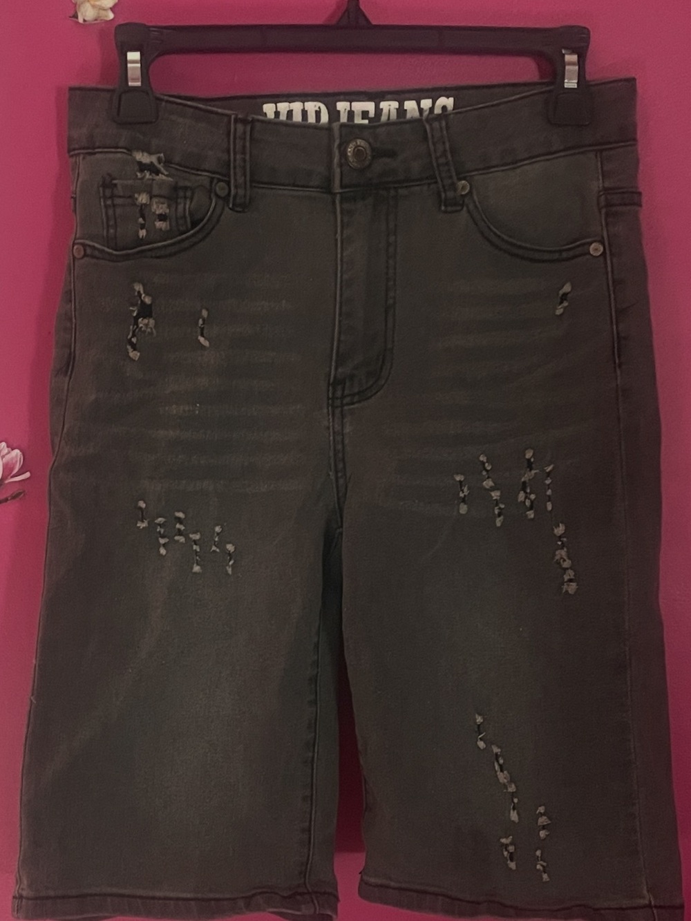 VIP Black High-Rise Denim Shorts